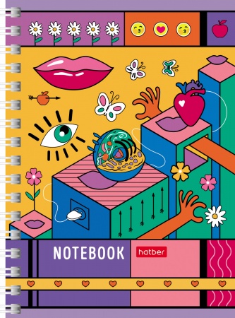 Записная книжка А6 140л гребень "Весело живём" клетка 140ЗК6B1гр 1/72