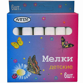 Мел 6шт. белый НМБ-6 1/81