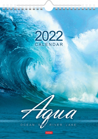2022 г. Календарь наст. гребень "AQUA" 22*30см 12л 12Кнп4гр_22769