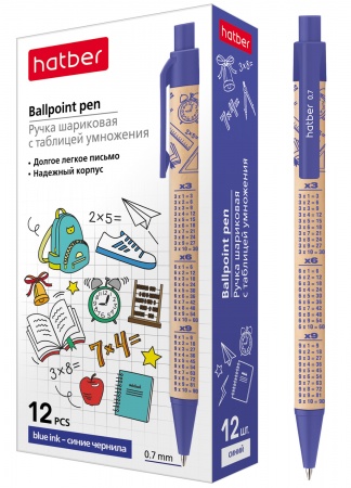Ручка авт. "Таблица умножения" Синяя 0,7 BP_066660 1/12