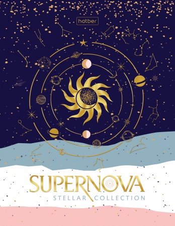 Бизнес-блокнот А5 80л 7БЦ "SUPERNOVA" 3D фольга 5цв.блок 80ББ5лофВ1_24345