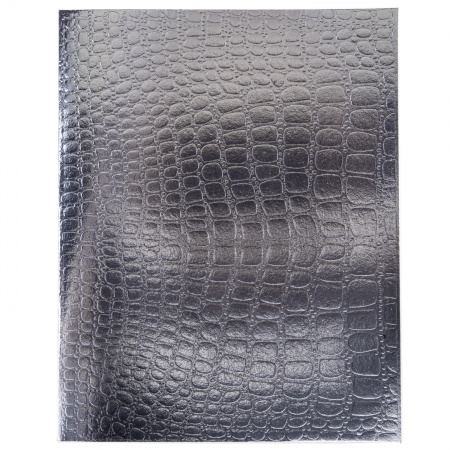 Тетрадь 96л. А5 Бумвинил METALLIC CROCO Серебро 96Т5бвВ1 1/56