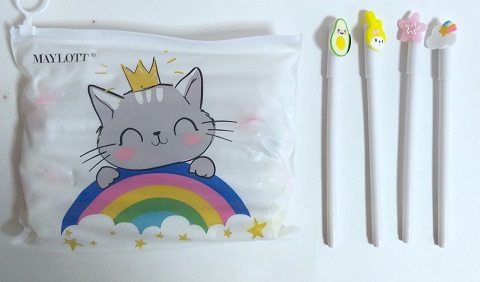 Ручка шар. CUTE PRINCESS white СИНЯЯ 0,7мм арт.10354 1/20