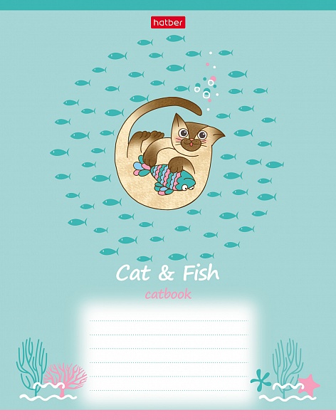 Тетрадь 18л., А5, линия -Catbook- 18Т5В2 1/200