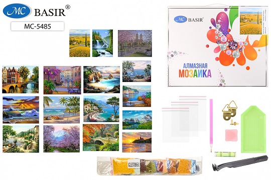 Алмазная мозаика ПЕЙЗАЖИ 40*50см ассорти МС-5485