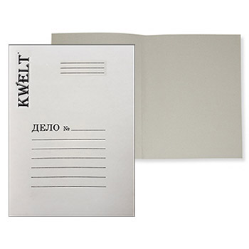 Папка "ДЕЛО", без зажима пл.360г/м2, белая К-000045 1/200