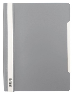 Папка-скоросшиватель А4 Серая 140/180мкм пластиковая PSL20grey 1/20