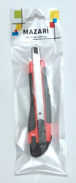 Нож канц. малый  /9мм/, 2 цвета М-6305