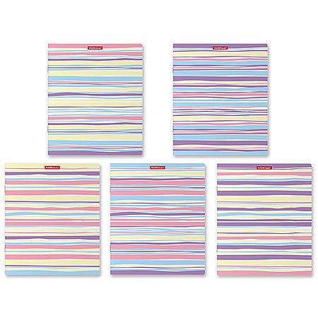 Тетрадь 48л. А5 линия "Pastel Lines" асс. арт.51401 1/5/100