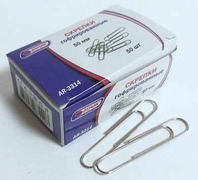 Скрепки 50мм 50шт канцелярские Ar-3314 1/10