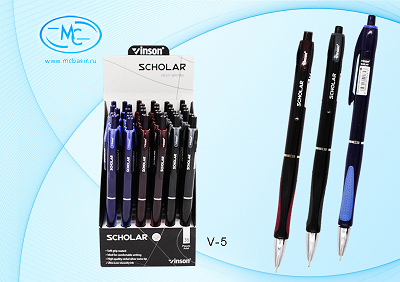 Ручка авт. шариковая VINSON FASHION 07мм синяя V5 1/36