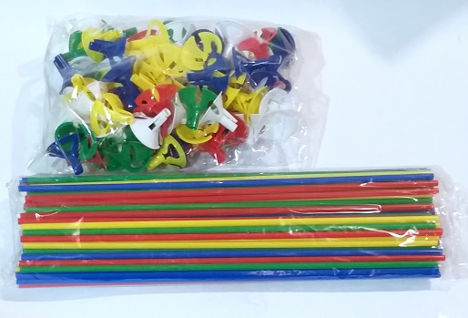 Палочка цветная c розеткой L-32см 1/100