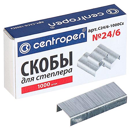 Скобы № 24 металлические до 30л. C24/6-1000Cz, 9610
