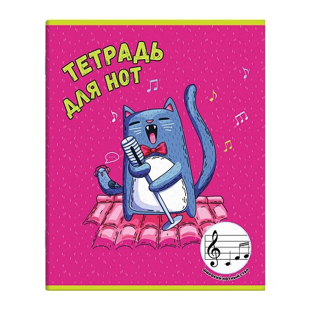 Тетрадь для нот 24л. СОЛО НА КРЫШЕ А5 65376