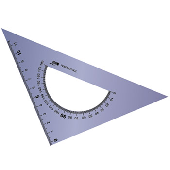Угольник 45*45 град 12см с транспортиром  ТТ-12