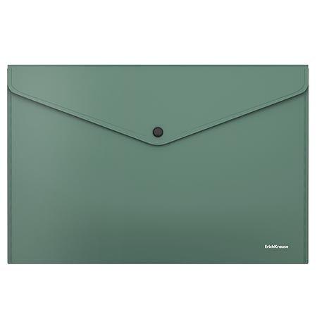 Папка на кнопке А4 Fizzy Classic зеленая пластик 0,14мм апельсин.корка 50178