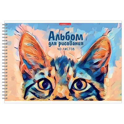 Альбом 40л. гребень "Кто там?" уф лак 13559 1/20