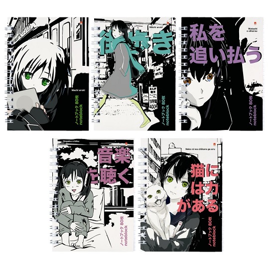 Записная книжка А6 MANGA ANIME.CITY 80л. гребень 5видов 3-80-032/04 1/48