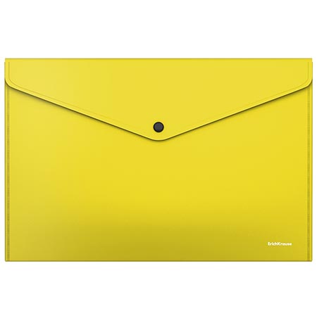 Папка на кнопке А4 Glossy Neon жёлтая пластик 0,18мм 50309 1/12