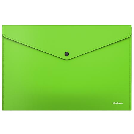 Папка на кнопке А4 Glossy Neon зелёная пластик 0,18мм 50311 1/12
