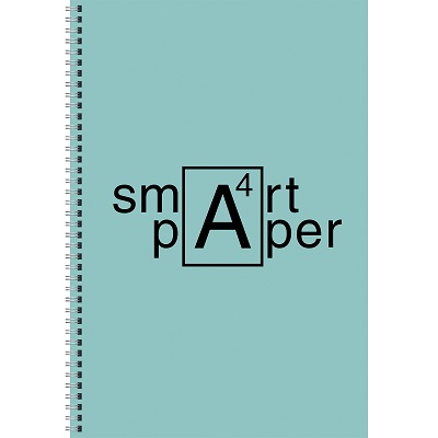 Тетрадь 80л.А4 гребень "Smart paper. No 2"зелен.цв.листов   клетка  ТС4804952     1/30