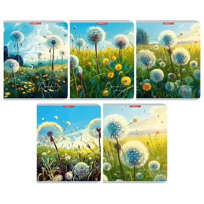 Тетрадь 48л А5 "Одуванчики" клетка лак 14681/5 1/60