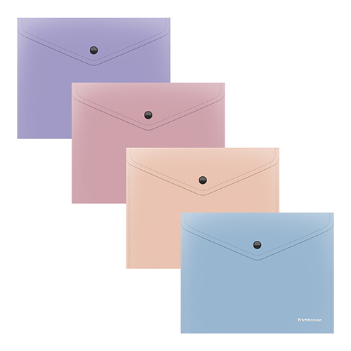 Папка на кнопке А5+ Soft Manga ассорти, пластик 0,18мм Soft touch, непрозрачная 61147 1/12