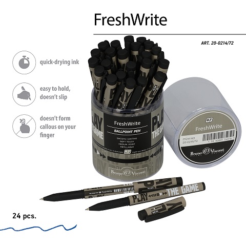 РУЧКА "FreshWrite. Start-Up. Play the game" ШАРИКОВАЯ 0.7 ММ, СИНЯЯ 20-0214/72 1/24