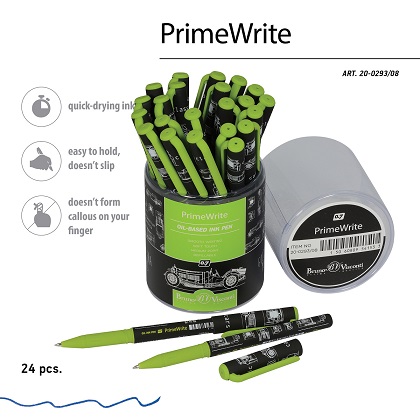 РУЧКА "PrimeWrite. Чертежи. Автомобиль" С ЧЕРНИЛАМИ НА МАСЛЯНОЙ ОСНОВЕ, 0.7 ММ, СИНЯЯ 20-0293/08 1/24