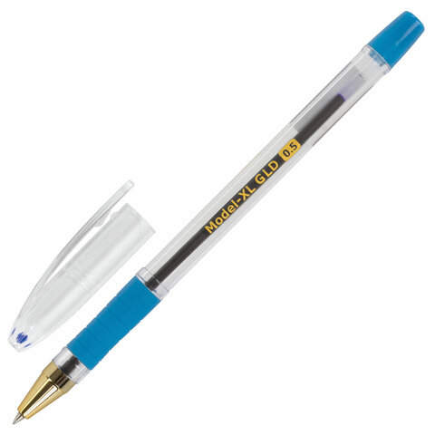 Ручка масляная BRAUBERG Model-XL GLD" синяя 0,5мм наконечник золотистого цвета, 143245 1/12