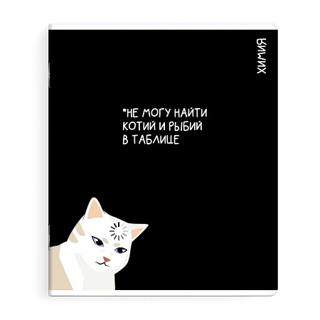 Тетрадь предметная 48л ХИМИЯ «КОТЫ МЕМЫ» выборочный ТВИН УФ-лак 69826 1/48