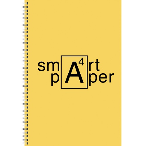 Тетрадь 80л.А4 гребень "Smart paper. No 4" желт.цв.листов клетка ТС4804954 1/30