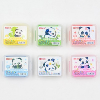 Ластик-клячка PANDA 51*43мм цветн. в пластик.футляре арт.H-810 1/36