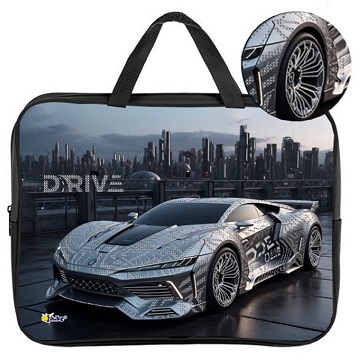 Папка А4 SILVER AUTO ручка-тесьма ткань широкая боковина 87832