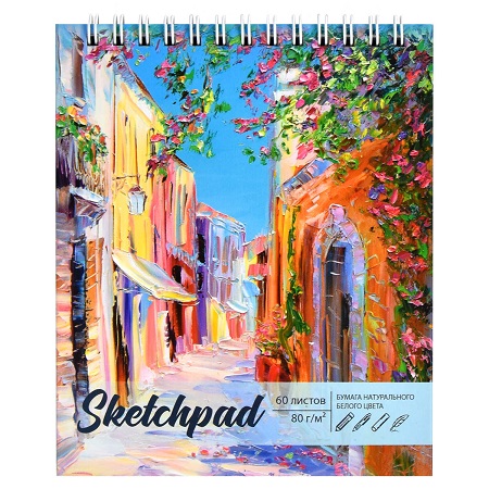Скетчпад 125*150мм 60л, евроспираль 7БЦ "СОЛНЕЧНАЯ УЛОЧКА" 61527 1/4