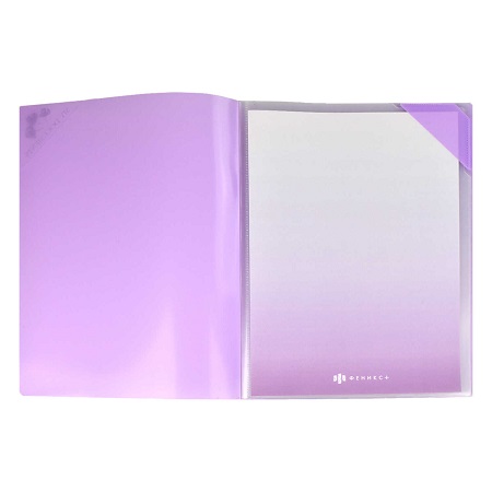 Папка А4 пластик ФИОЛЕТОВАЯ для документов на 1отд с 6уголками 53244