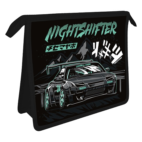 Папка А5 "Colorio" "Машина на черном" молния сверху пластик KPLB-UT3-CBFLA5