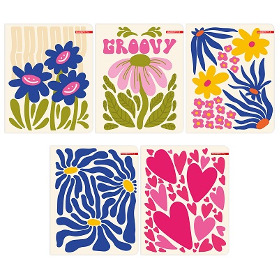 Тетрадь 48л. А5 Groovy микротекстура клетка 15041/5 1/20/60