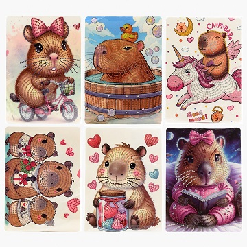 Алмазная мозаика 15*26см КАПИБАРА арт.42483 1/12