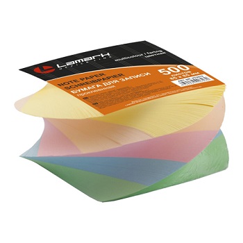 Блок д/зап. 8,5*8,5*5см 500л пастель 5 цветов, проклеенеый, плотность 80г/м2 спираль NT0078