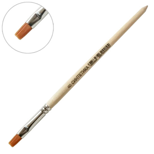 Кисть СИНЕТИКА №8 плоская живописная 1/10