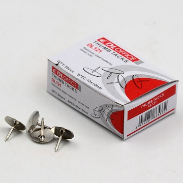 Кнопки-гвоздики 10мм, 50шт., никелиров. карт.коробка арт.121 1/10