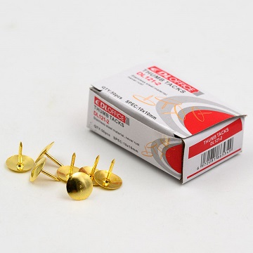 Кнопки-гвоздики 10мм, 50шт., ЗОЛОТО карт.коробка арт.121-2 1/10