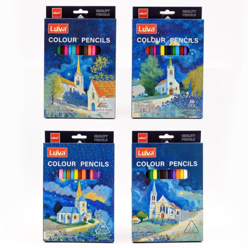 Карандаши 36цв.НОЧЬ ВАН ГОГА дерев. арт.ET7017-36 1/4