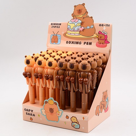 Ручка дет.шар. BOXING-боксер КАПИБАРА СИНЯЯ 0.7мм с мех. арт.116 1/24