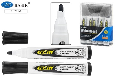 Маркер для белой доски, ЧЕРНЫЙ пулевидн.нак. 3-4мм, арт.G-210A/чёрн/ 1/12