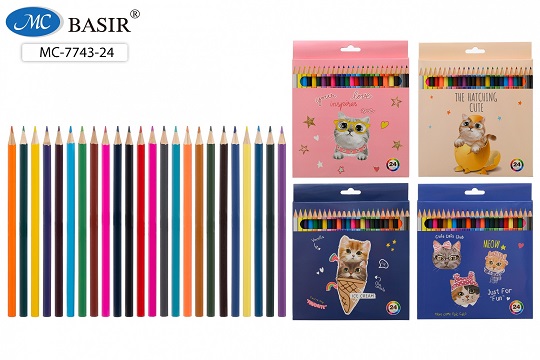 Карандаши 24цв "КОШКИ" МС-7743-24 1/6