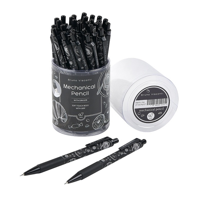 Карандаш авт. С ЛАСТИКОМ "CAFFÈ NERO" 0,7 ММ 21-0076/07 1/28