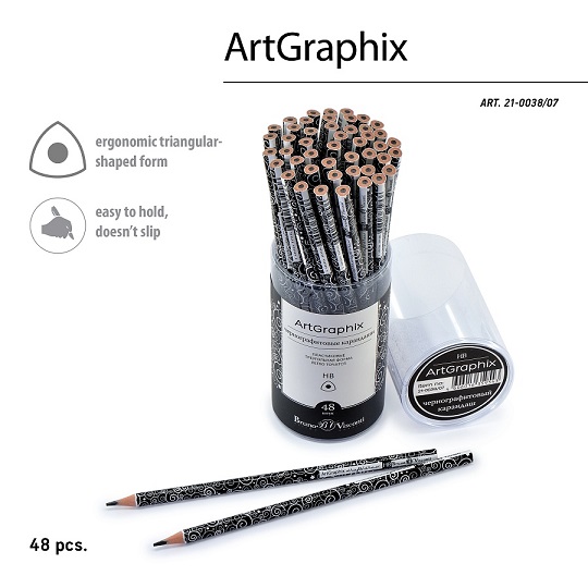 Карандаш ч/гр "ArtGraphix. Волна" НВ (пластиковый корпус) 21-0038/07