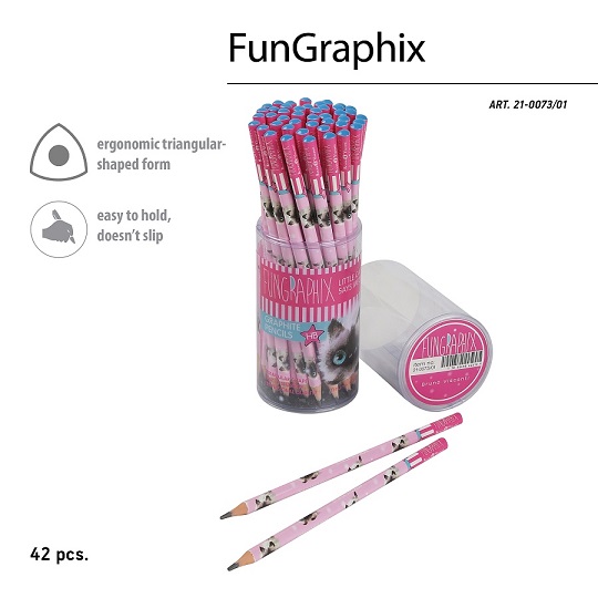 Карандаш ч/гр "ArtGraphix. Кошка с глазами" НВ (пластиковый корпус) 21-0073/01 1/48